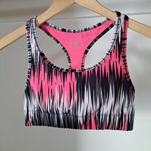 Champion | Pink- black & white striped sports bra